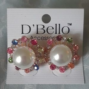 Dazzling  Pearl & Gemstones Earrings